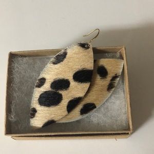 Kismet cheetah dangle earrings